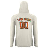 Custom Cream Orange UV-Hoodie