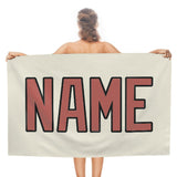 Custom Cream Copper Rose Beach Towel