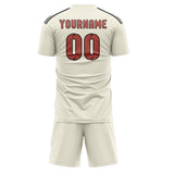 Custom Cream Copper Rose Soccer Jersey