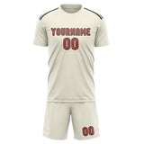 Custom Cream Copper Rose Soccer Jersey