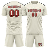 Custom Cream Copper Rose Soccer Jersey