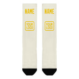 Custom Cream Gold Knee-High Sock