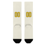 Custom Cream Gold Knee-High Sock