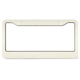 Custom Cream White License Plate Frame