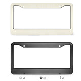 Custom Cream White License Plate Frame