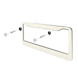 Custom Cream White License Plate Frame