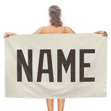Custom Cream Brown Beach Towel