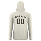 Custom Cream Brown UV-Hoodie