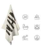 Custom Cream Brown Beach Towel