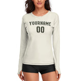 Custom Cream Olive Women's Long-Sleeve Shirt