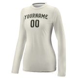 Custom Cream Olive Women's Long-Sleeve Shirt