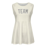 Custom Cream Gray Cheerleader Dress