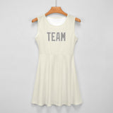 Custom Cream Gray Cheerleader Dress