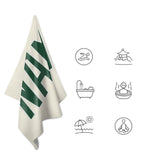Custom Cream Green Beach Towel