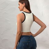 Custom Cream Green Sleeveless Tank Top