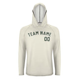 Custom Cream Dark Green UV-Hoodie