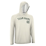 Custom Cream Dark Green UV-Hoodie