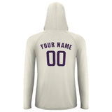 Custom Cream Purple UV-Hoodie