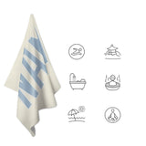 Custom Cream Light Blue Beach Towel