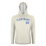 Custom Cream Sky Blue UV-Hoodie