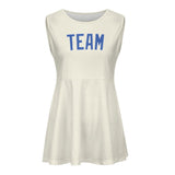 Custom Cream Sky Blue Cheerleader Dress