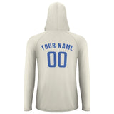 Custom Cream Sky Blue UV-Hoodie