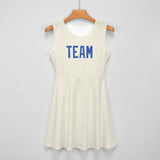 Custom Cream Sky Blue Cheerleader Dress
