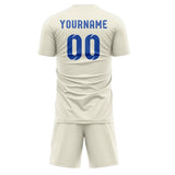 Custom Cream Sky Blue Soccer Jersey