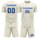 Custom Cream Sky Blue Soccer Jersey