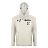 Custom Cream Navy UV-Hoodie