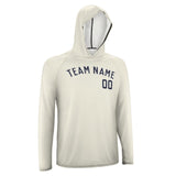 Custom Cream Navy UV-Hoodie