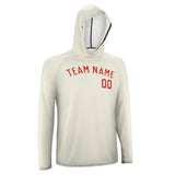 Custom Cream Orange Red UV-Hoodie