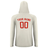Custom Cream Orange Red UV-Hoodie