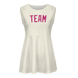 Custom Cream Pink Cheerleader Dress