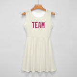 Custom Cream Pink Cheerleader Dress
