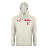 Custom Cream Red UV-Hoodie