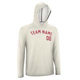 Custom Cream Red UV-Hoodie