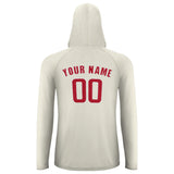 Custom Cream Red UV-Hoodie