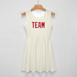 Custom Cream Red Cheerleader Dress