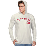 Custom Cream Red UV-Hoodie