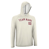 Custom Cream Crimson Red UV-Hoodie