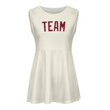 Custom Cream Crimson Red Cheerleader Dress