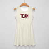 Custom Cream Crimson Red Cheerleader Dress