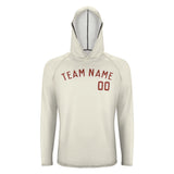 Custom Cream Coral Red UV-Hoodie