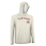 Custom Cream Coral Red UV-Hoodie