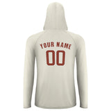 Custom Cream Coral Red UV-Hoodie
