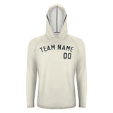 Custom Cream Black UV-Hoodie
