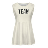 Custom Cream Black Cheerleader Dress