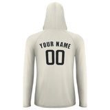 Custom Cream Black UV-Hoodie
