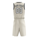 Custom Cream White Basketball Set